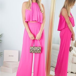 NWT Miss Avenue Hot Pink Top & Pants Set! Size S (Stassi Schroeder Collection)
